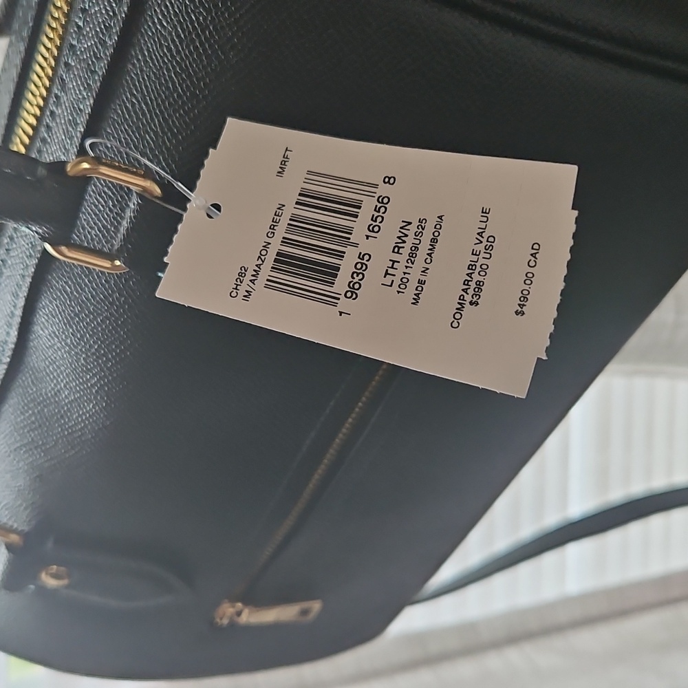 Coach Rowan Leather Satchel Bag Amazon Green NWT - Picture 8 of 10